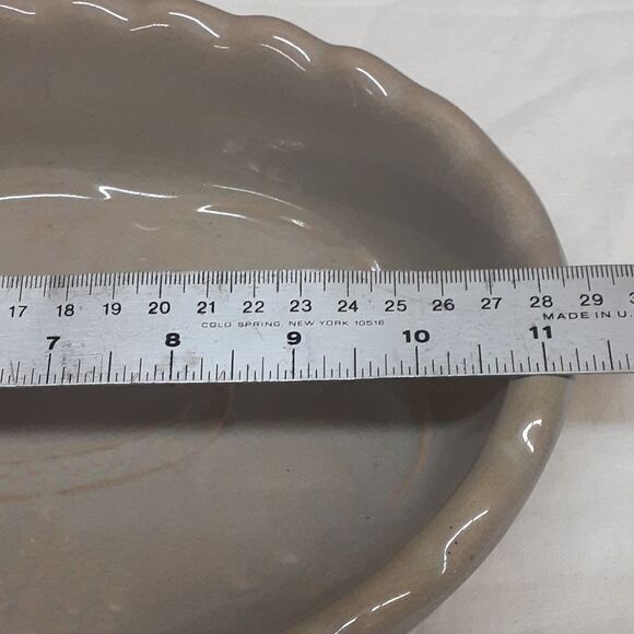 Ceramic Gray Decorative Display Bowl Embossed Textured Fruit Bottom - Picture 4 of 8
